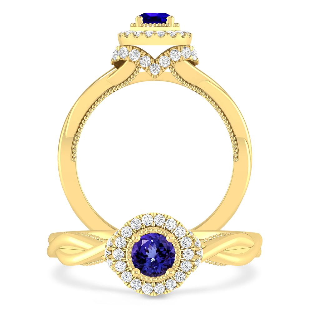 Yellow Gold - Tanzanite