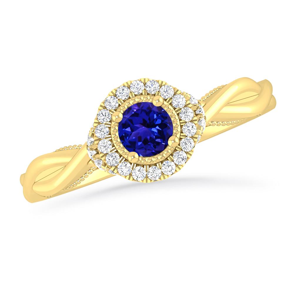 Yellow Gold - Tanzanite