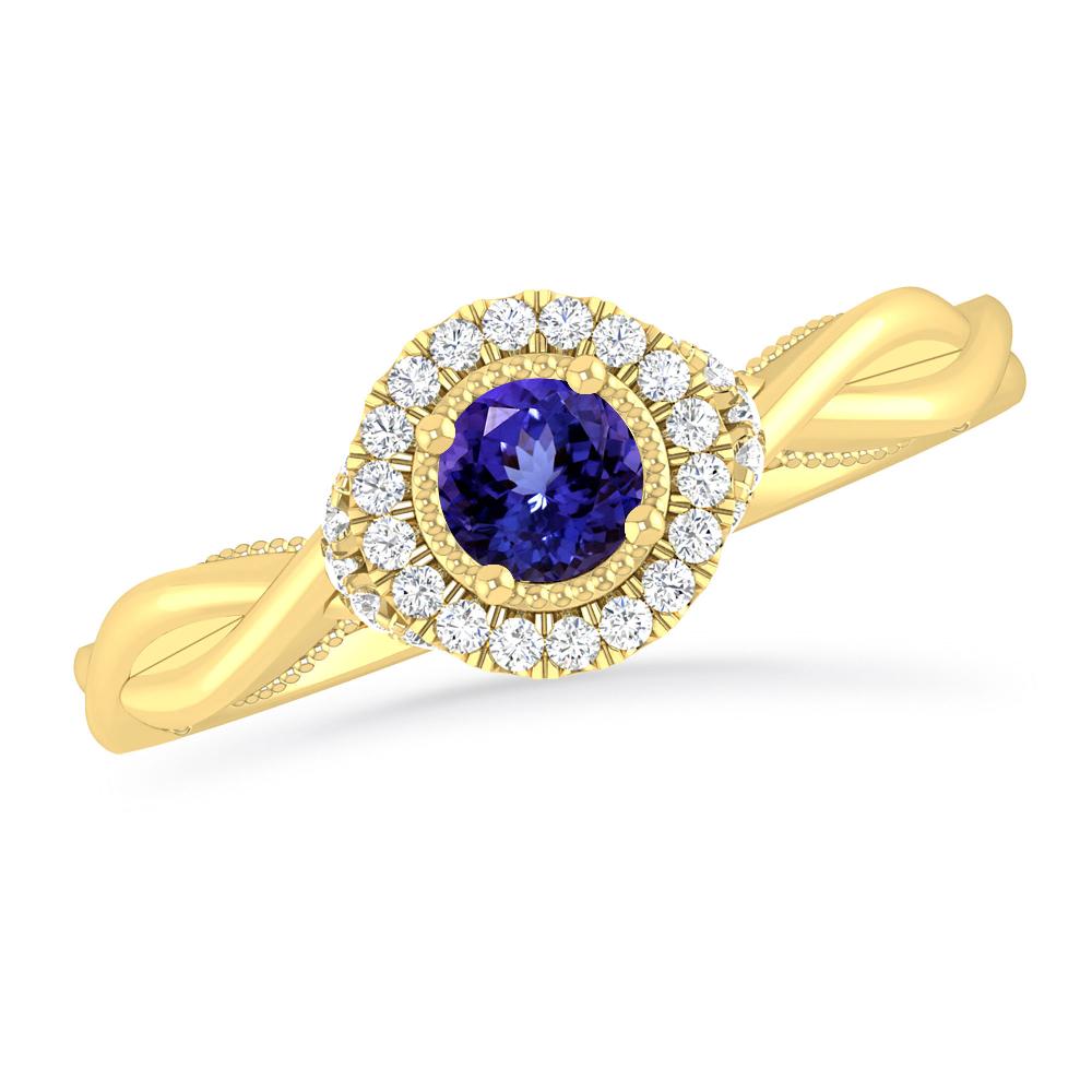 Yellow Gold - Tanzanite