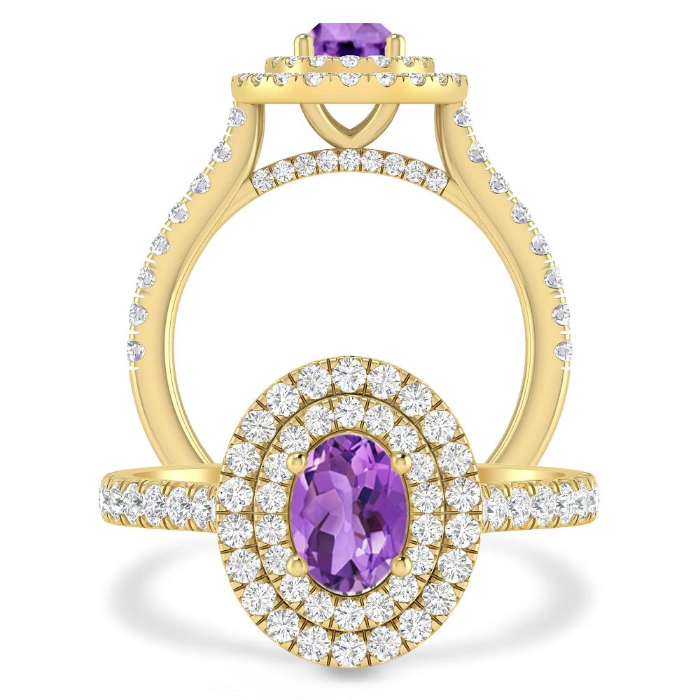 Yellow Gold - Amethyst