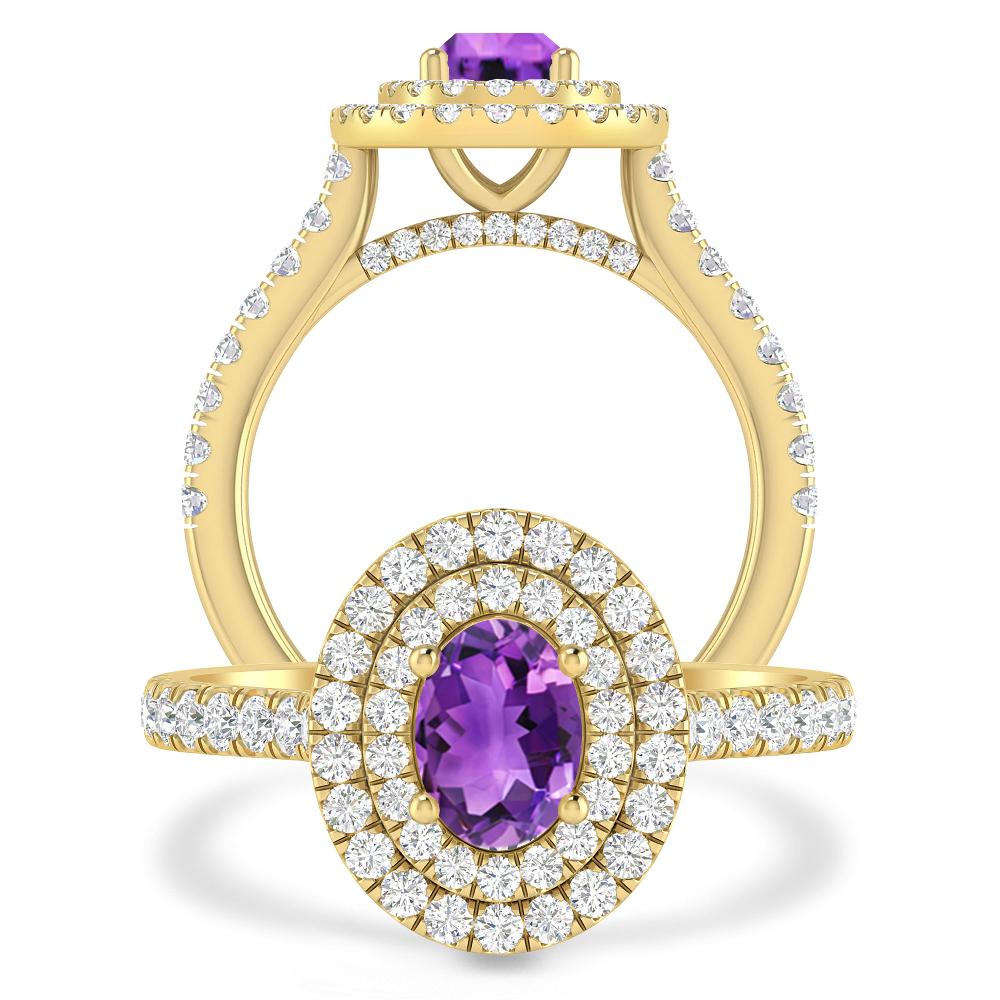 Yellow Gold - Amethyst