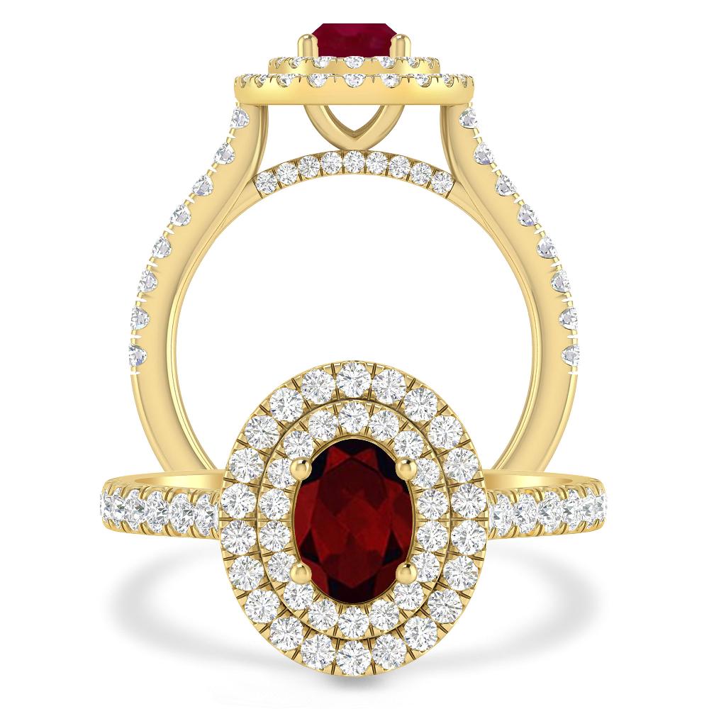 Yellow Gold - Garnet