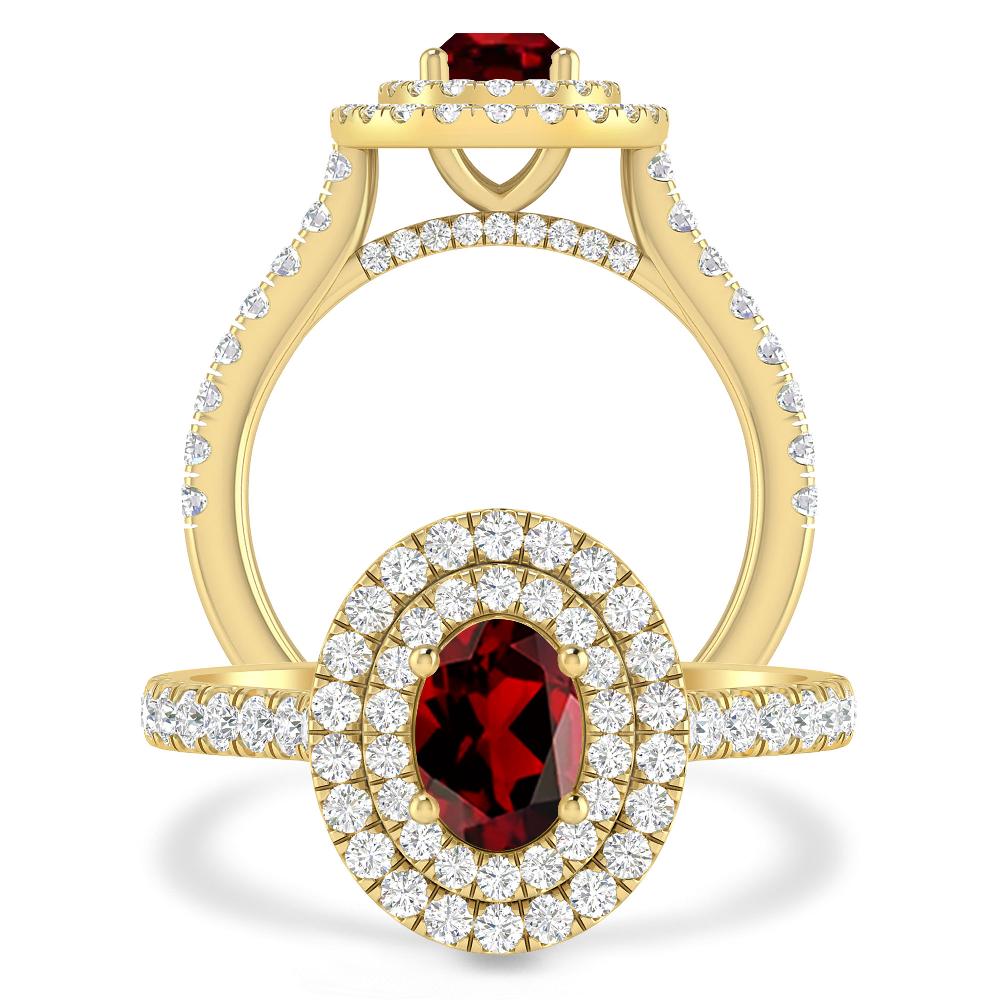 Yellow Gold - Garnet