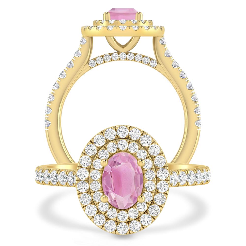 Yellow Gold - Pink Tourmaline