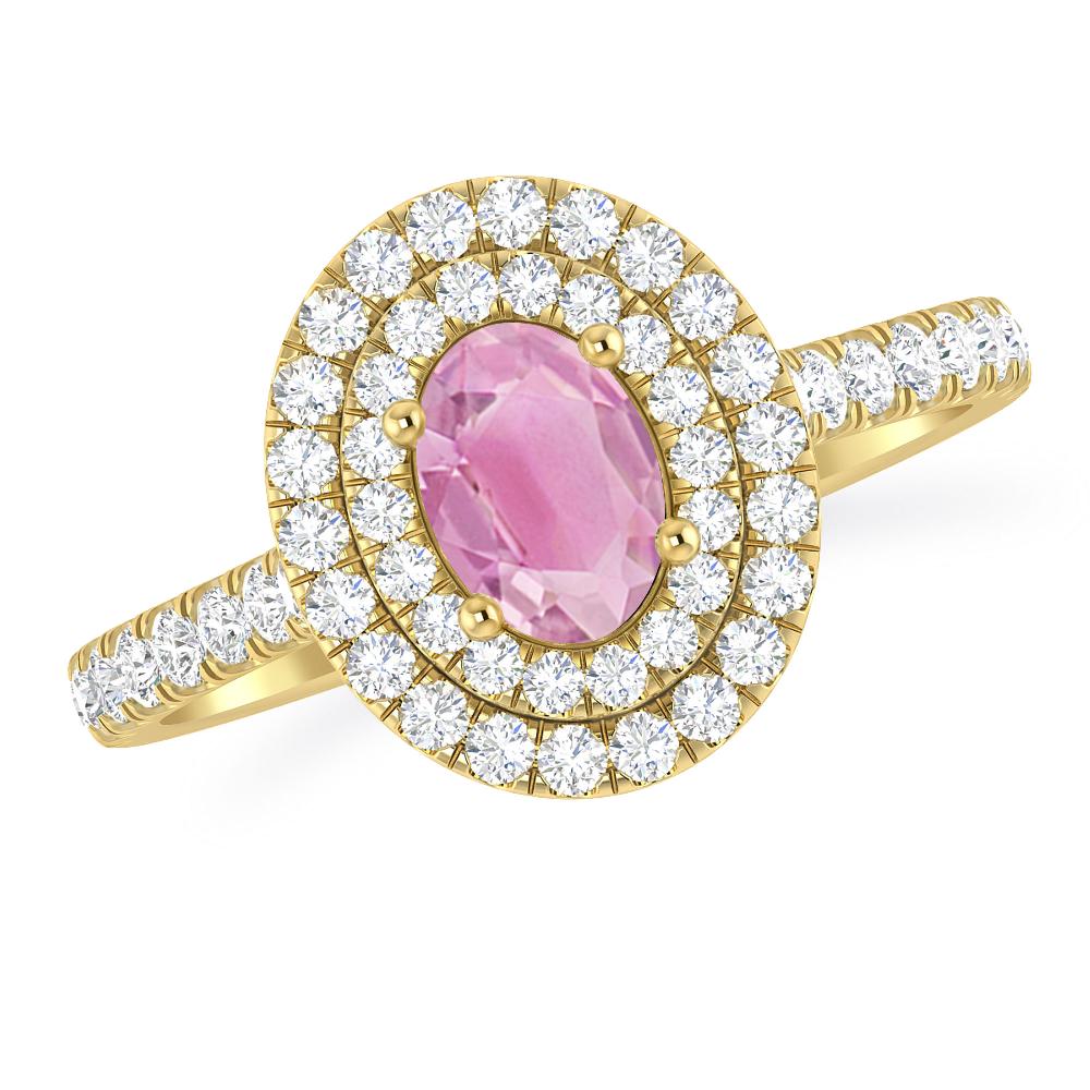 Yellow Gold - Pink Tourmaline