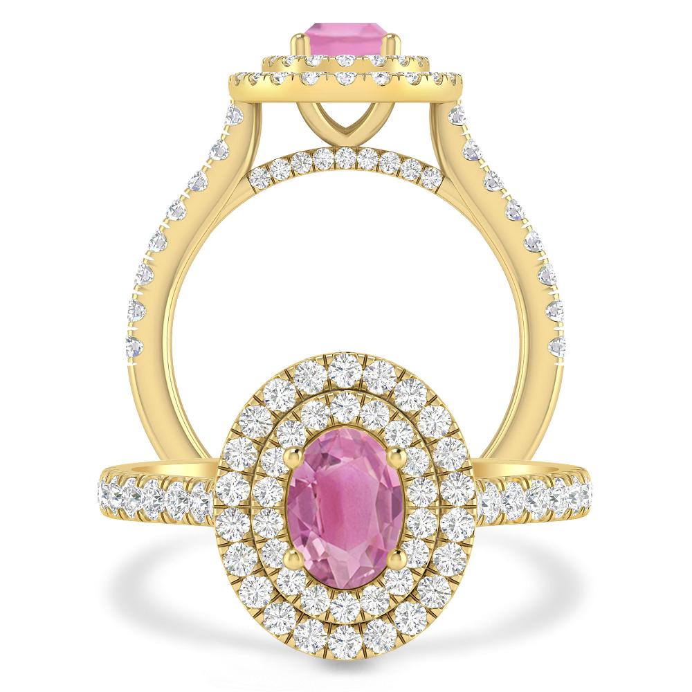 Yellow Gold - Pink Tourmaline