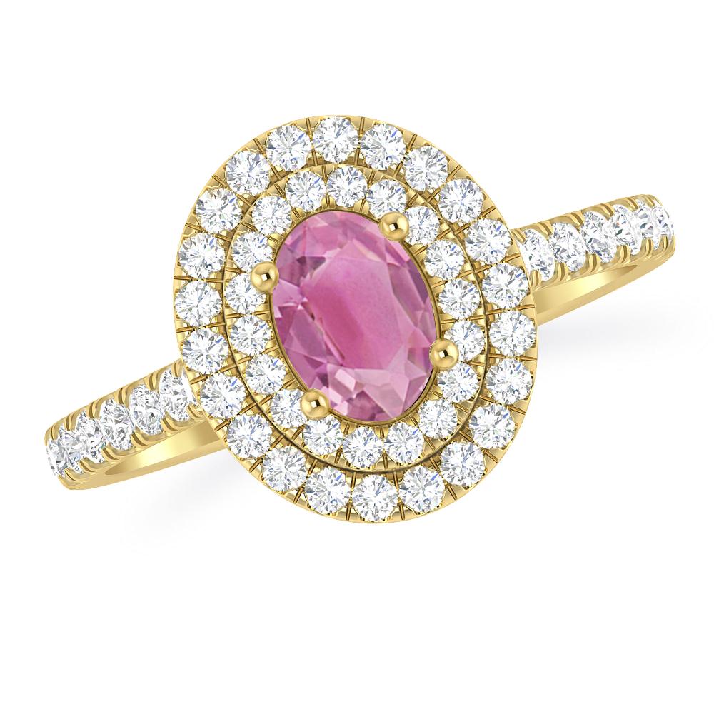 Yellow Gold - Pink Tourmaline