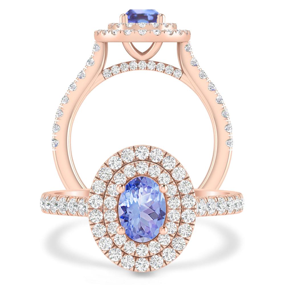 Rose Gold - Tanzanite