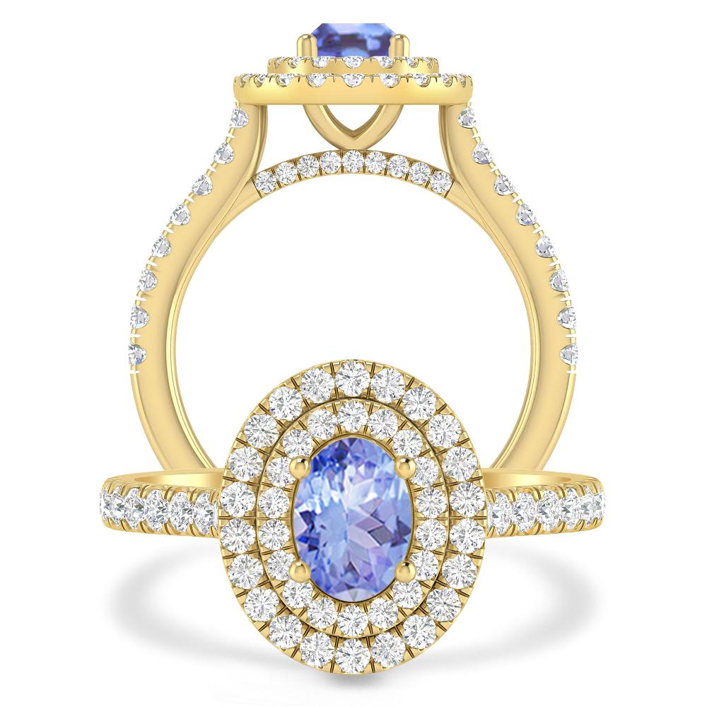 Yellow Gold - Tanzanite