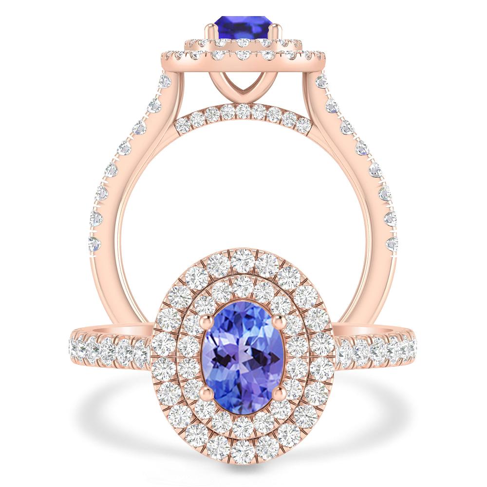 Rose Gold - Tanzanite