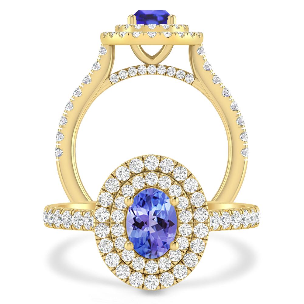 Yellow Gold - Tanzanite