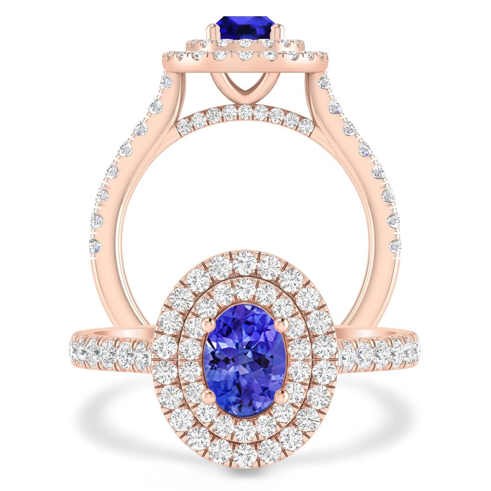 Rose Gold - Tanzanite