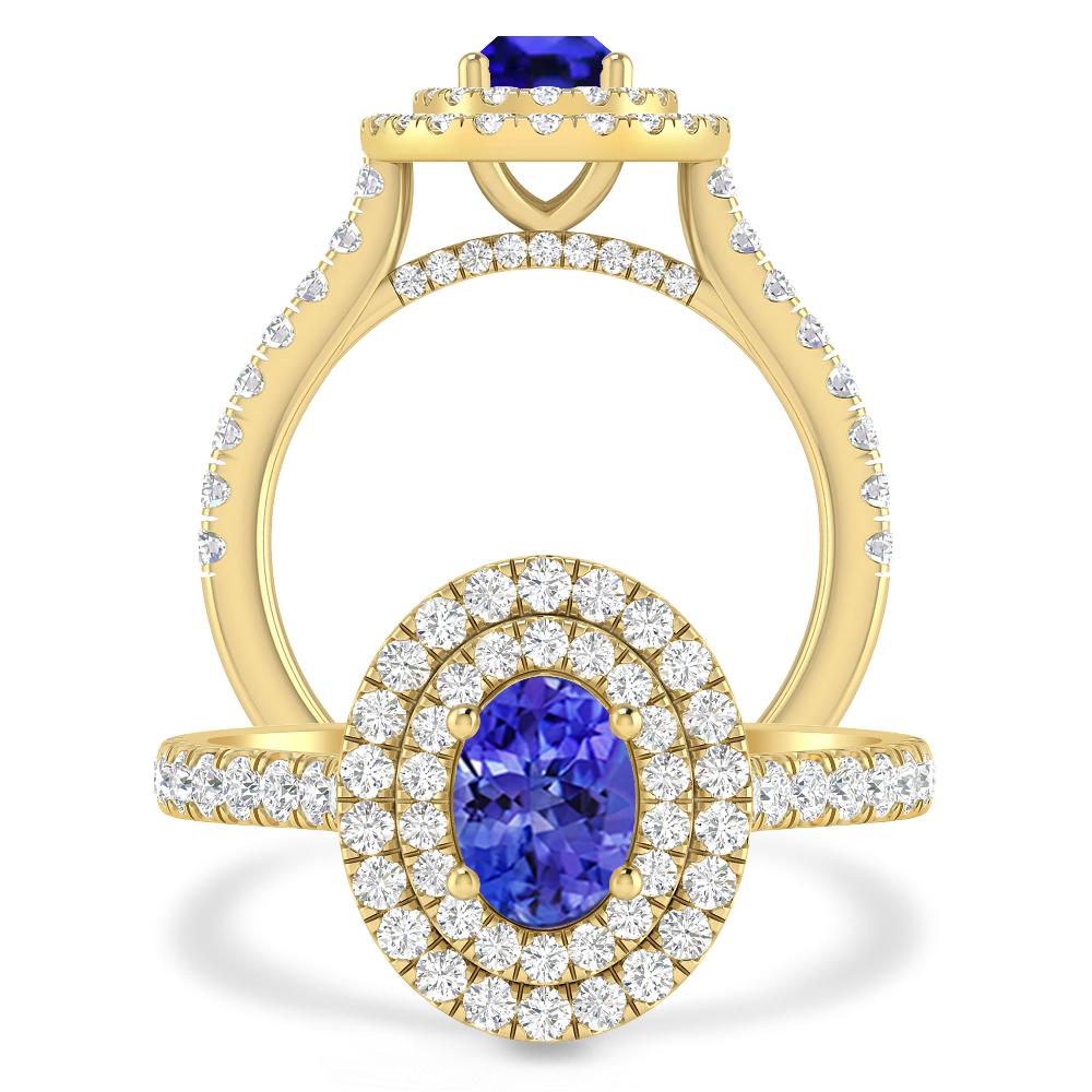 Yellow Gold - Tanzanite