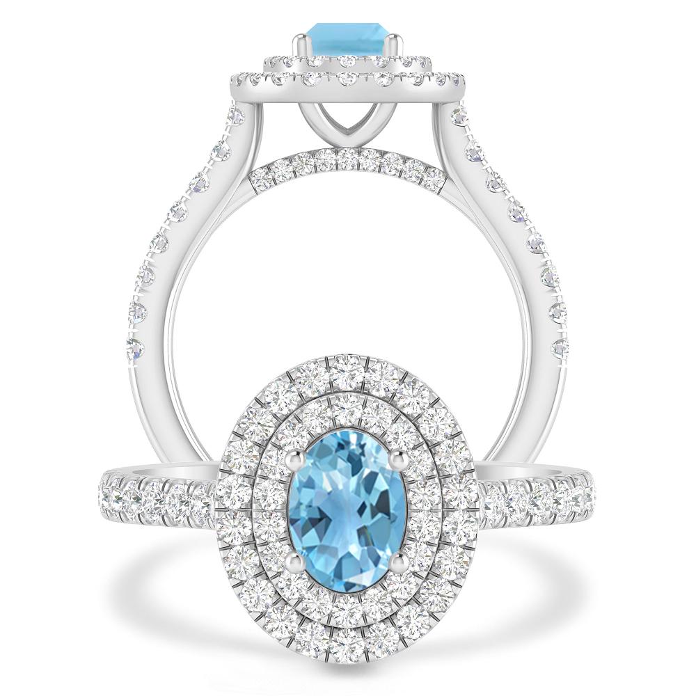 White Gold - Blue Topaz