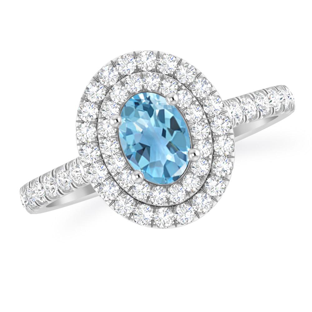 White Gold - Blue Topaz