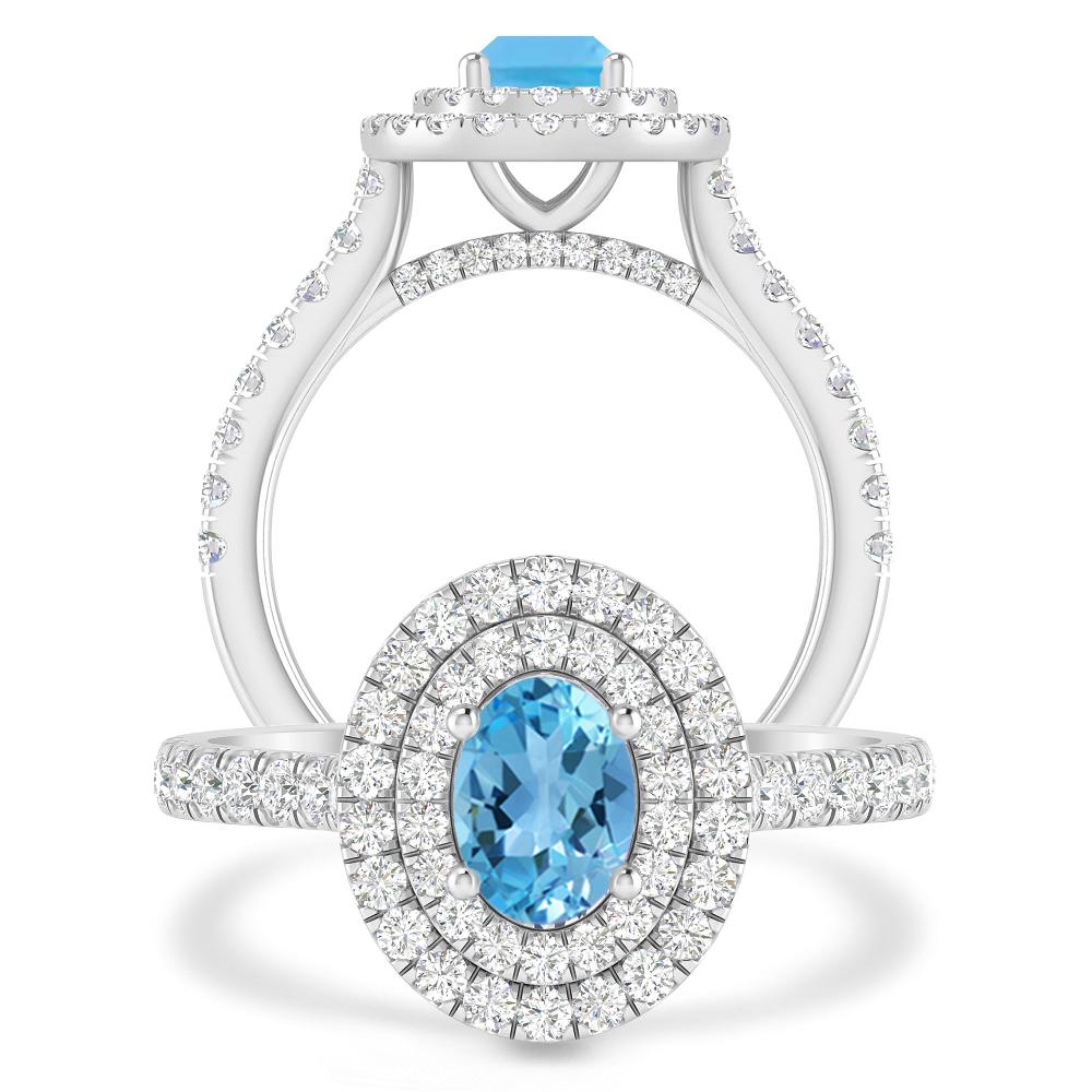 White Gold - Blue Topaz