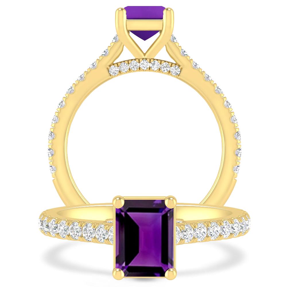 Yellow Gold - Amethyst