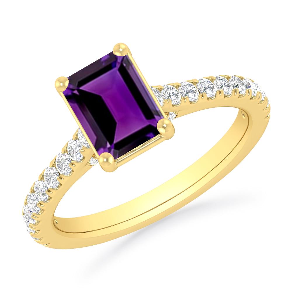 Yellow Gold - Amethyst