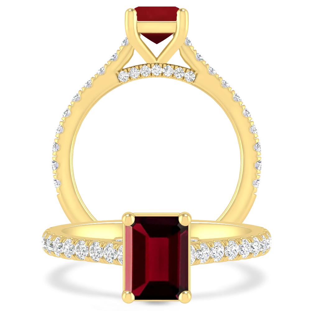 Yellow Gold - Garnet