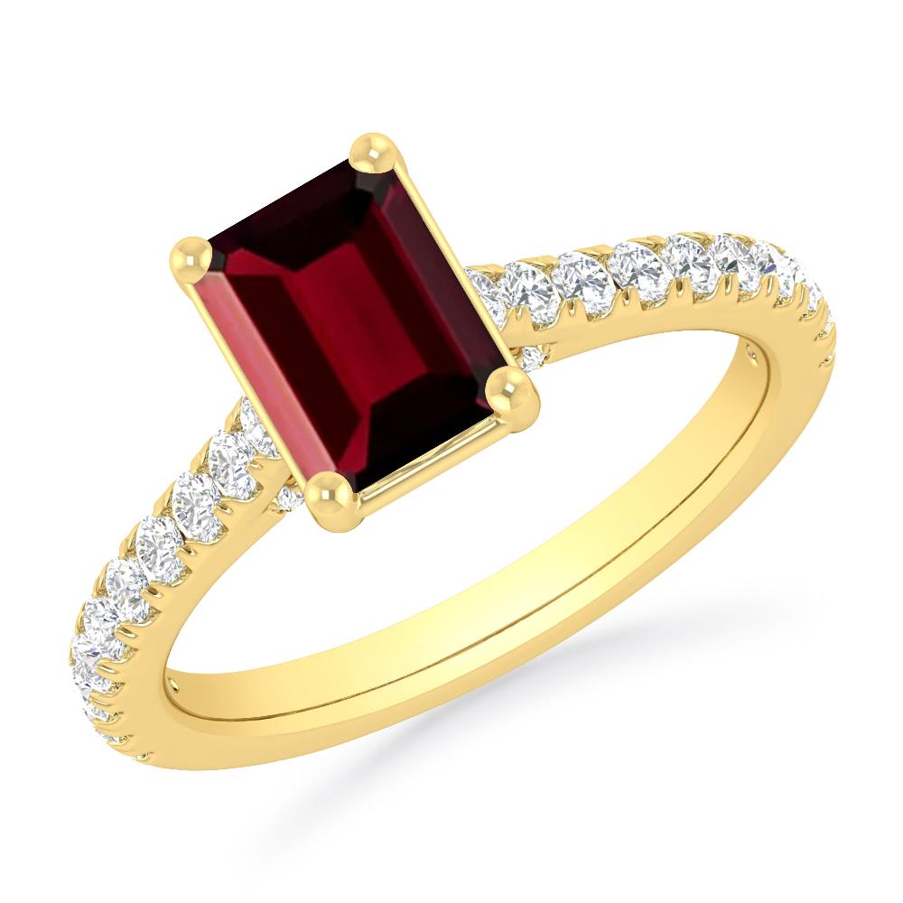 Yellow Gold - Garnet