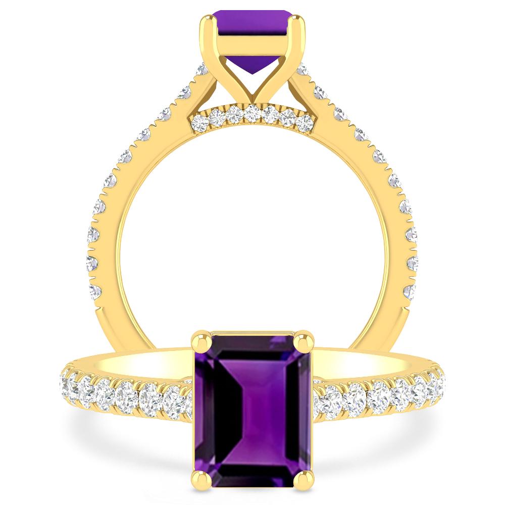 Yellow Gold - Amethyst