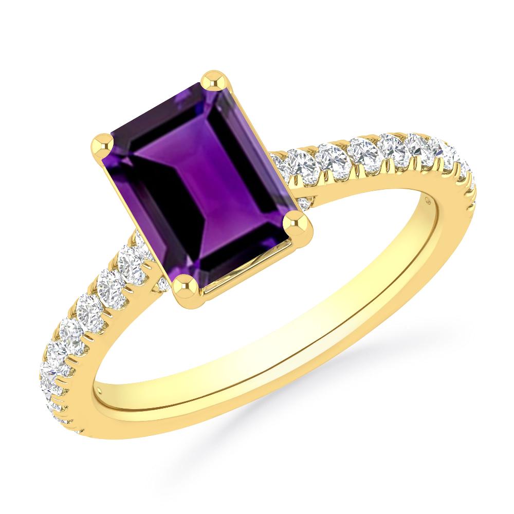 Yellow Gold - Amethyst