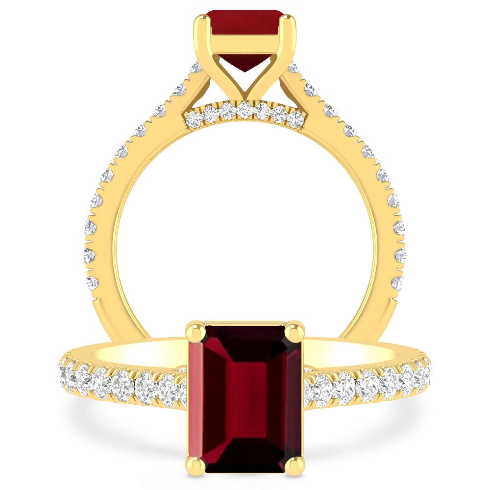 Yellow Gold - Garnet