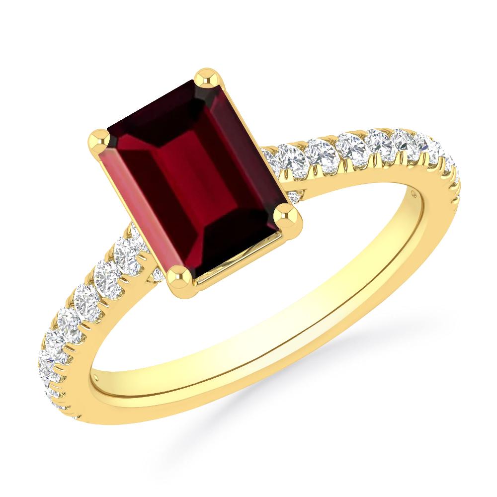 Yellow Gold - Garnet