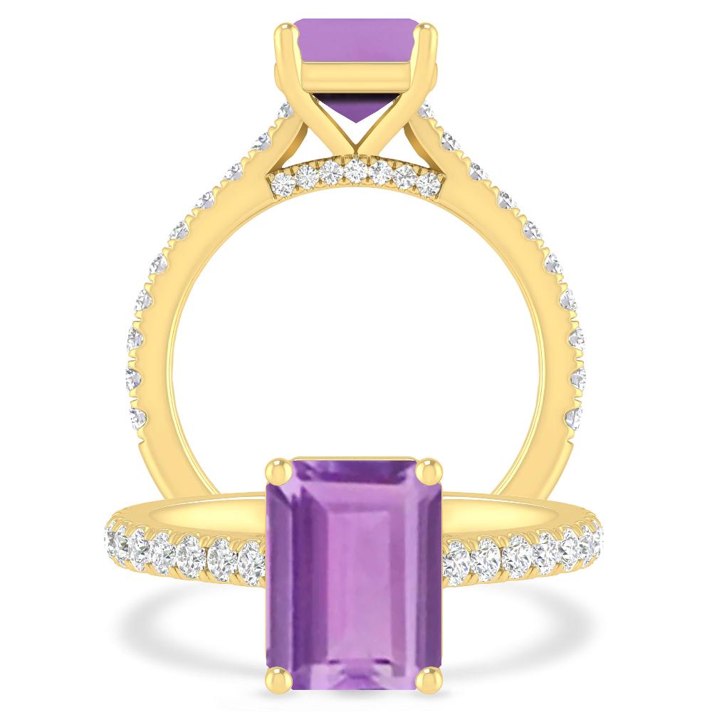 Yellow Gold - Amethyst