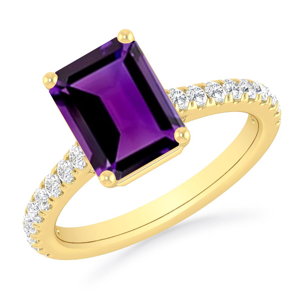 Yellow Gold - Amethyst