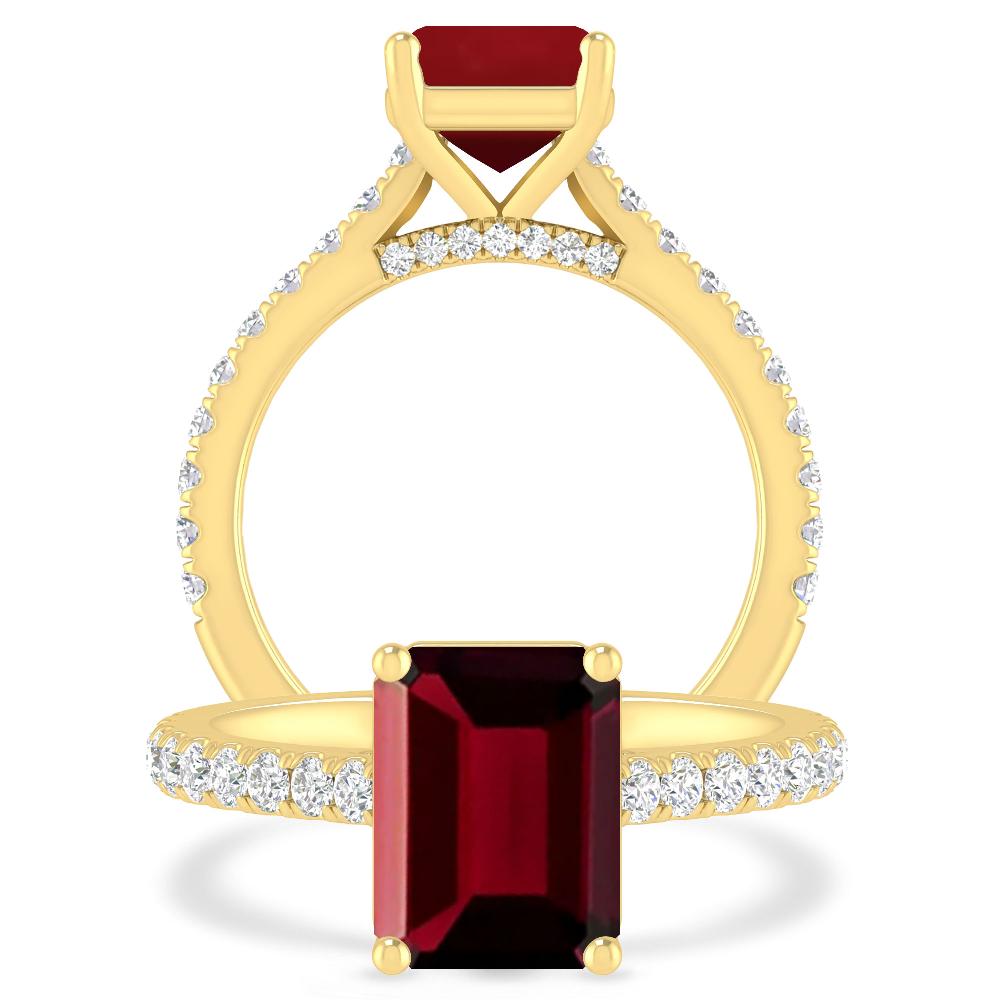 Yellow Gold - Garnet