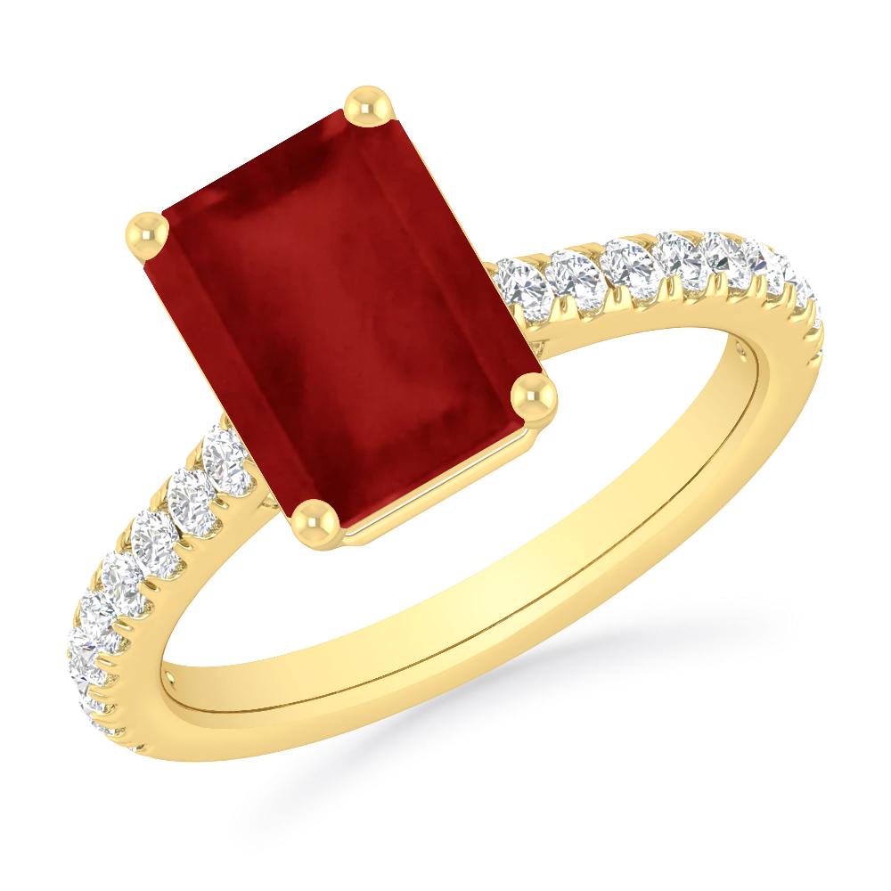 Yellow Gold - Ruby