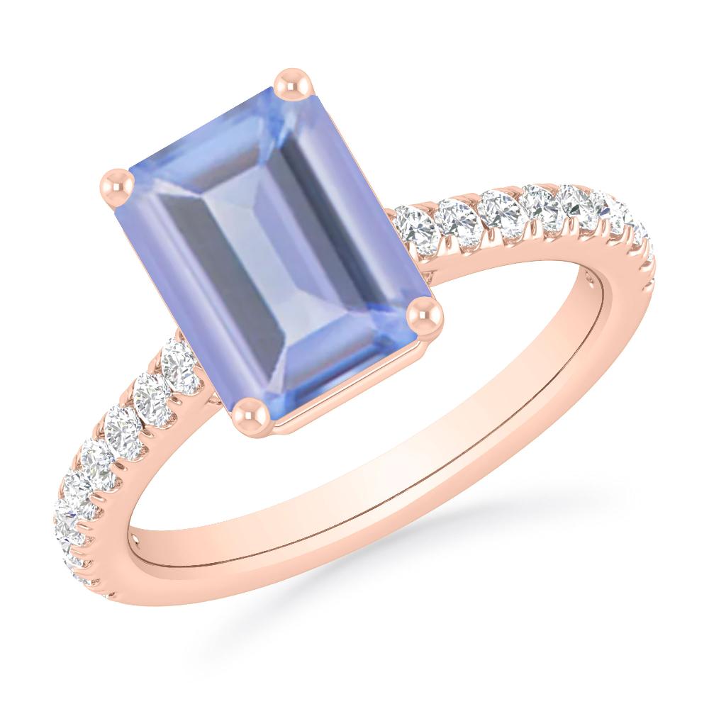 Rose Gold - Tanzanite