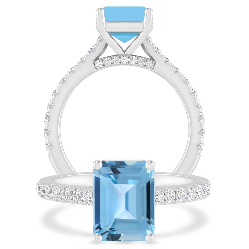 White Gold - Blue Topaz