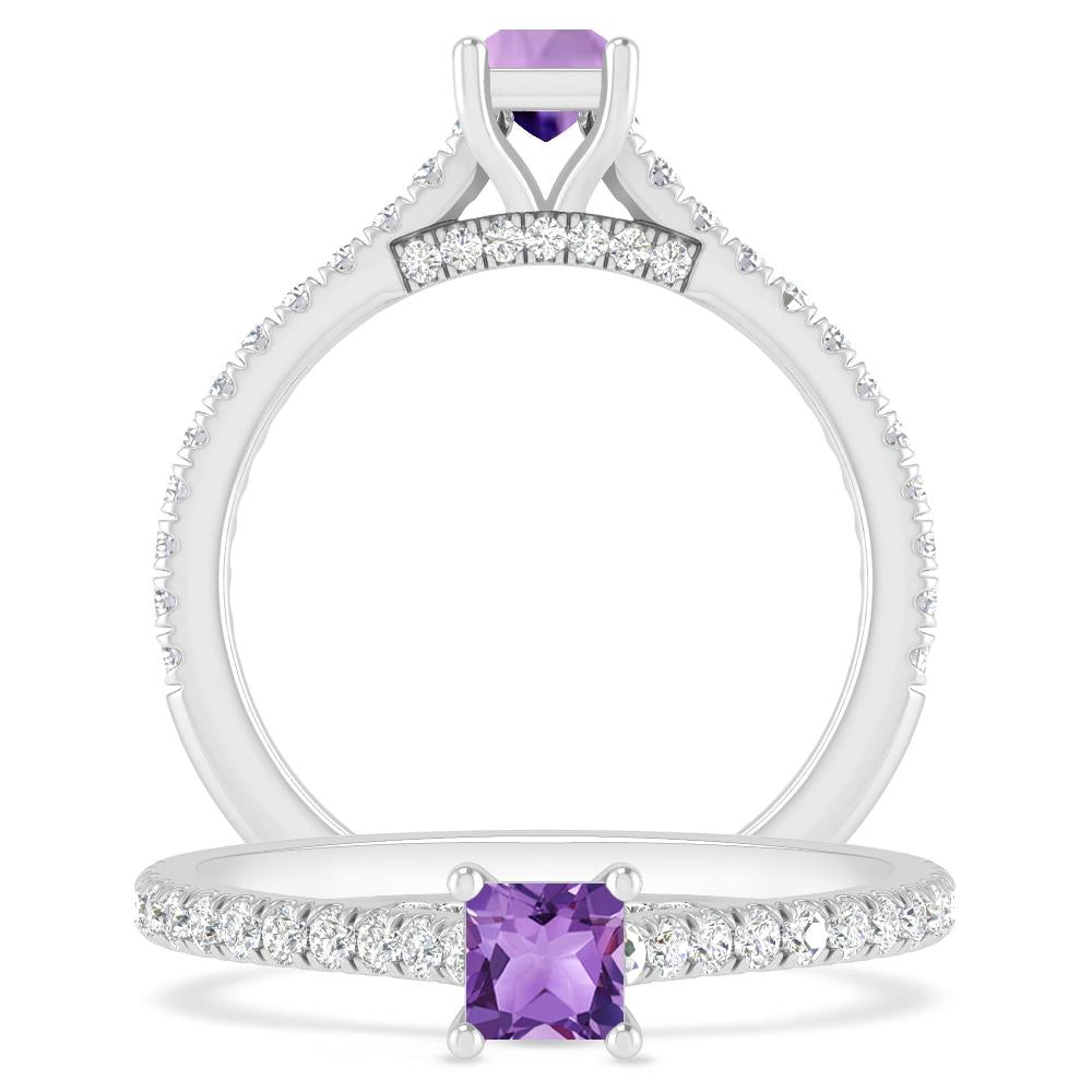 White Gold - Amethyst