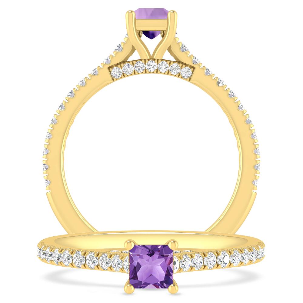 Yellow Gold - Amethyst