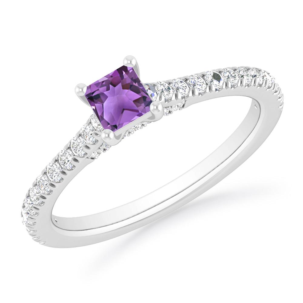 White Gold - Amethyst