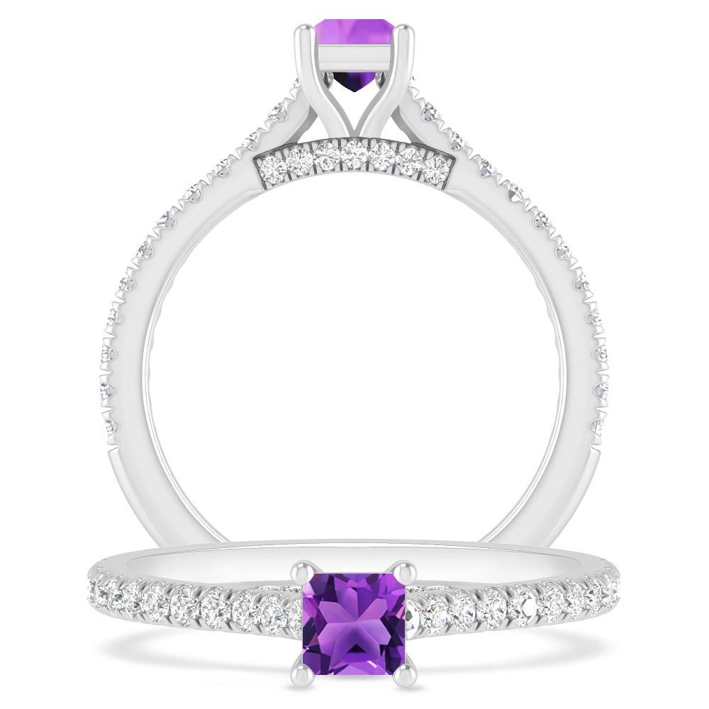 White Gold - Amethyst