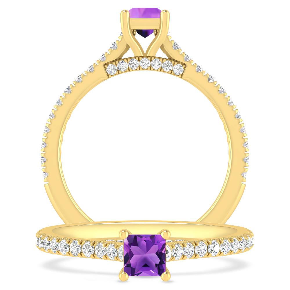 Yellow Gold - Amethyst