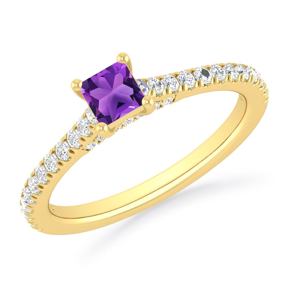 Yellow Gold - Amethyst