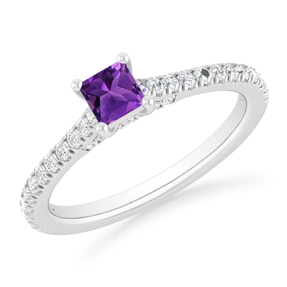 White Gold - Amethyst