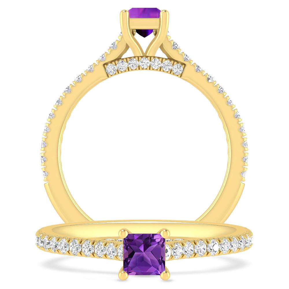 Yellow Gold - Amethyst