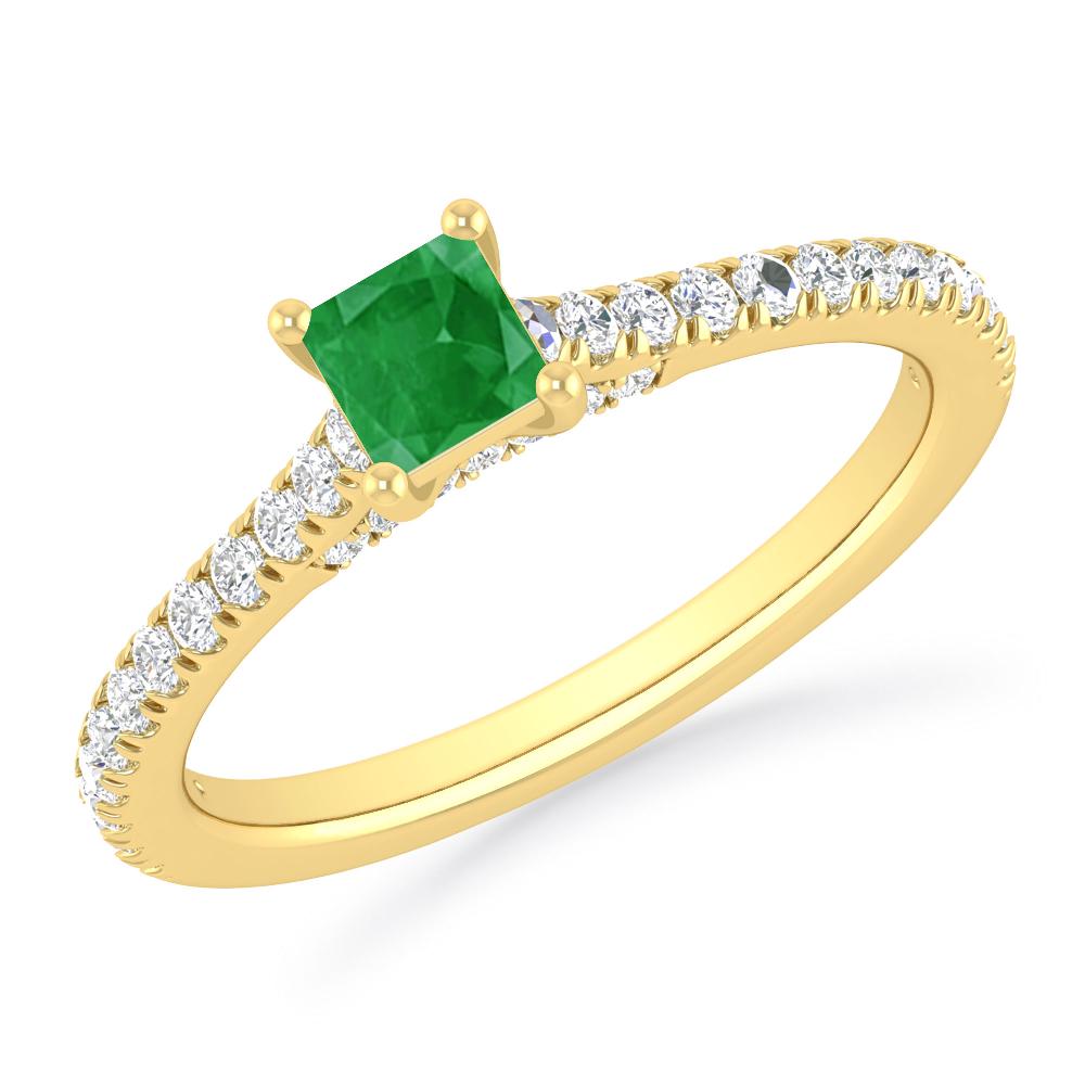 Yellow Gold - Emerald