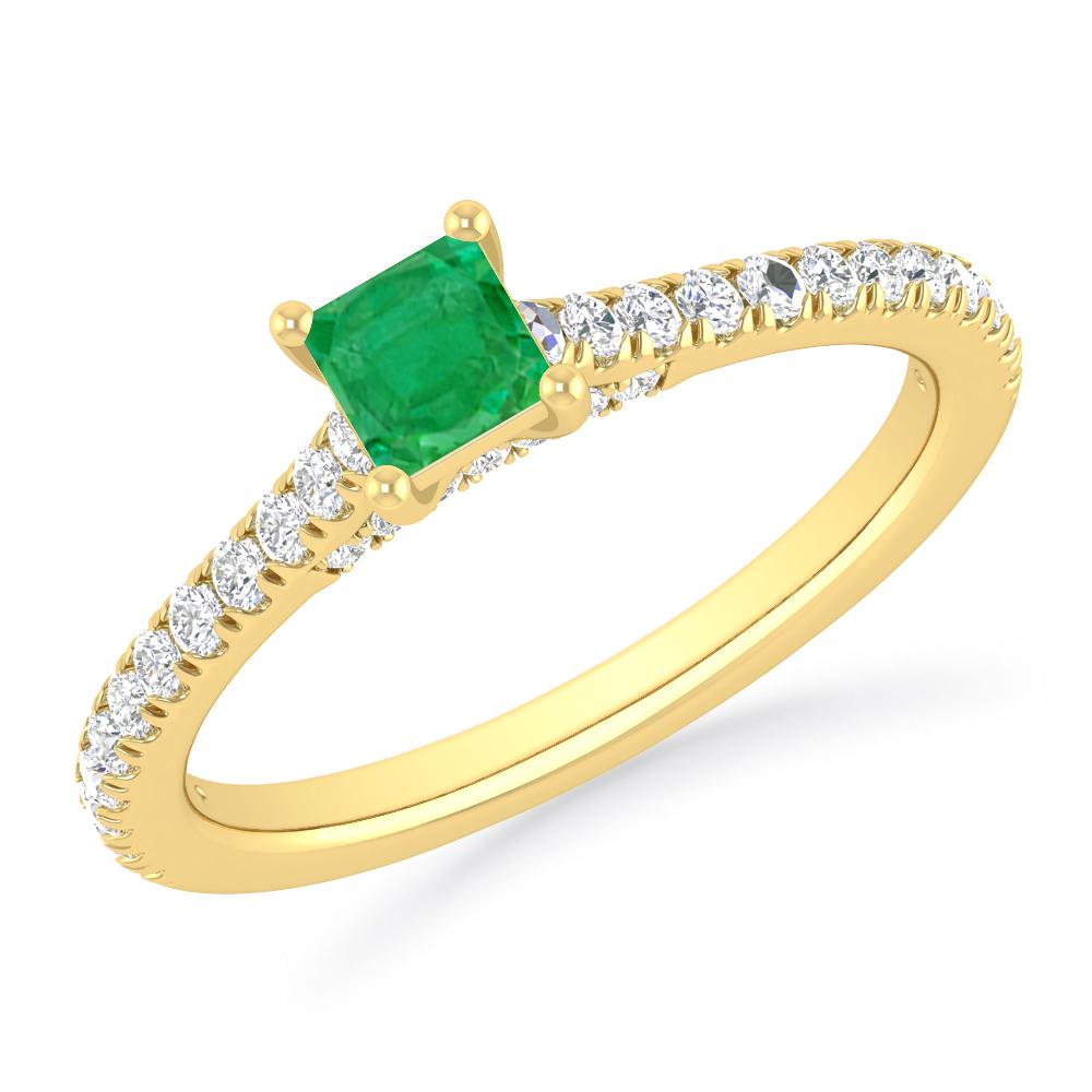 Yellow Gold - Emerald