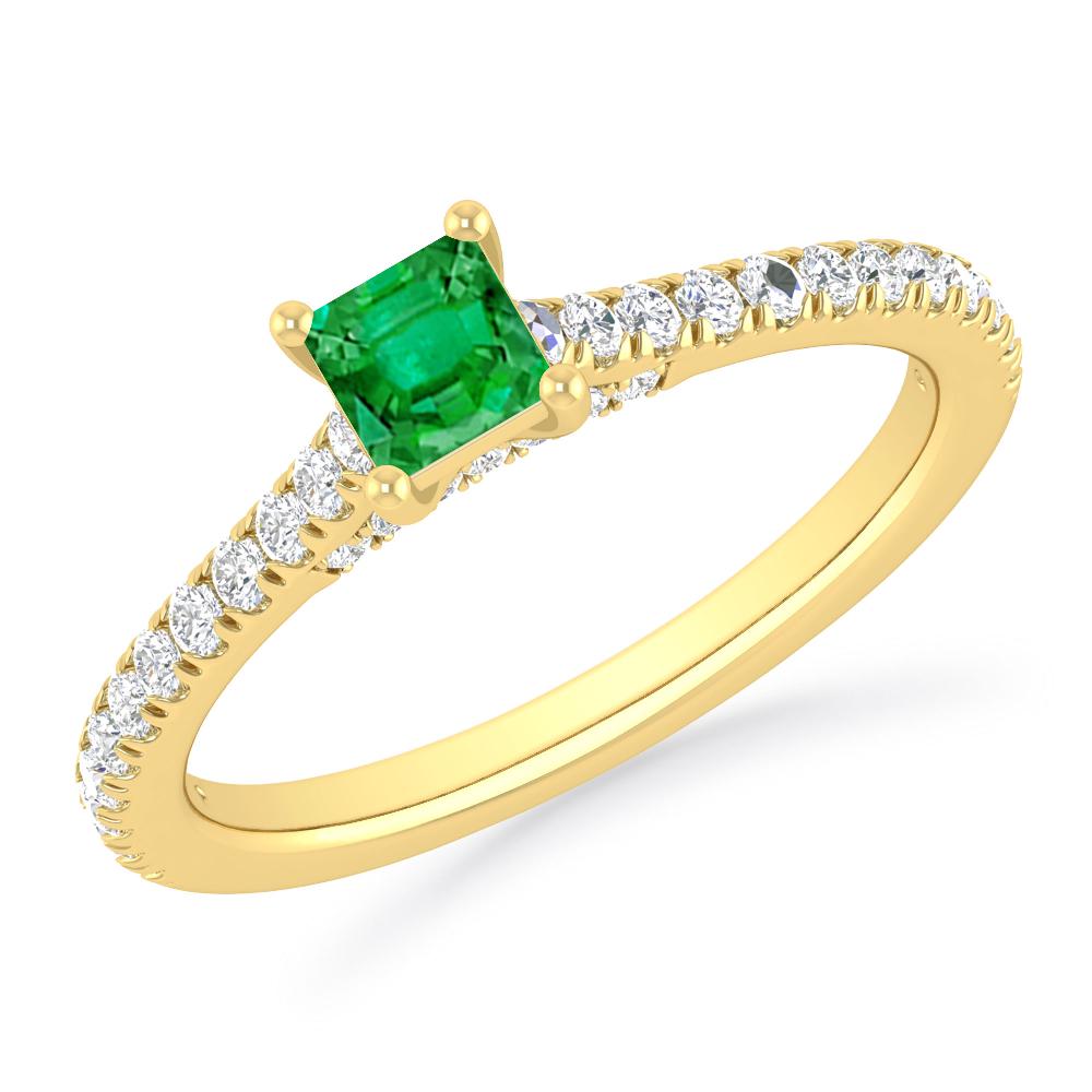 Yellow Gold - Emerald