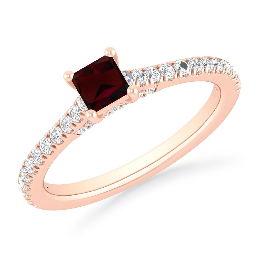 Rose Gold - Garnet