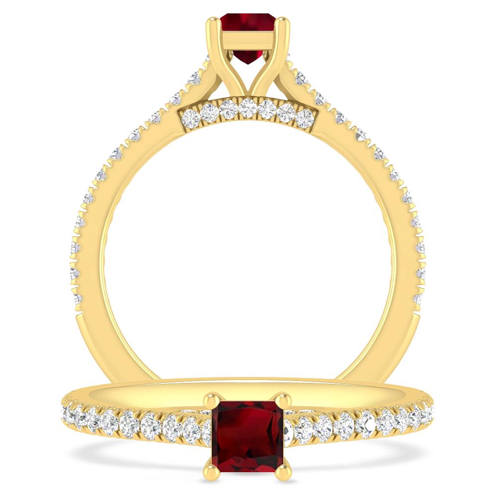 Yellow Gold - Garnet