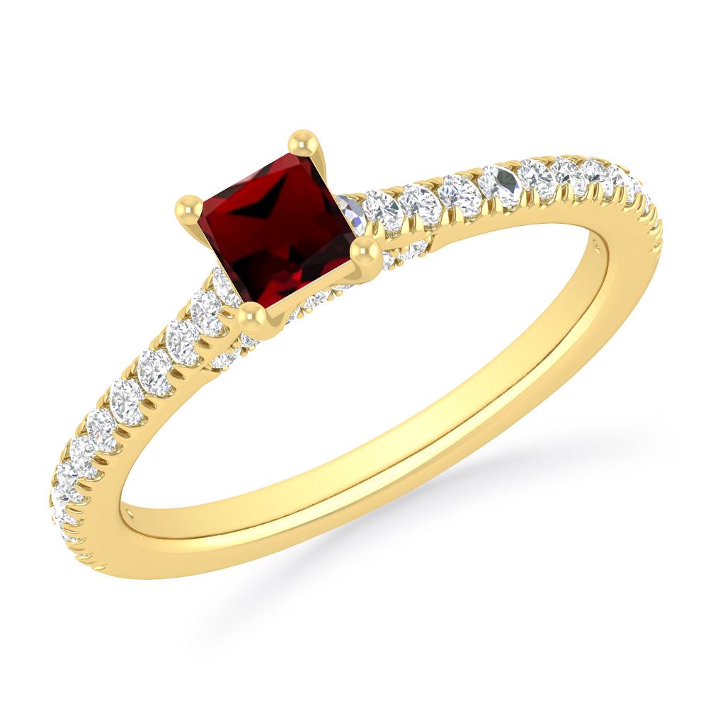 Yellow Gold - Garnet