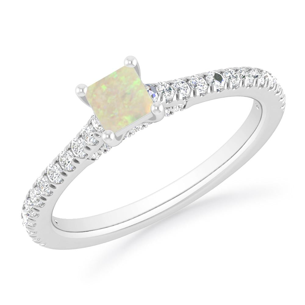 White Gold - Opal