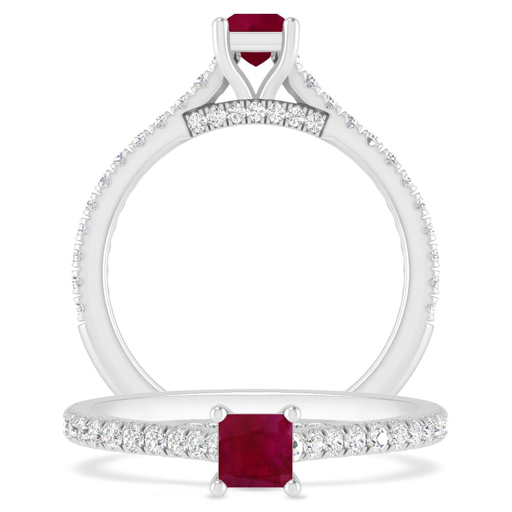 White Gold - Ruby